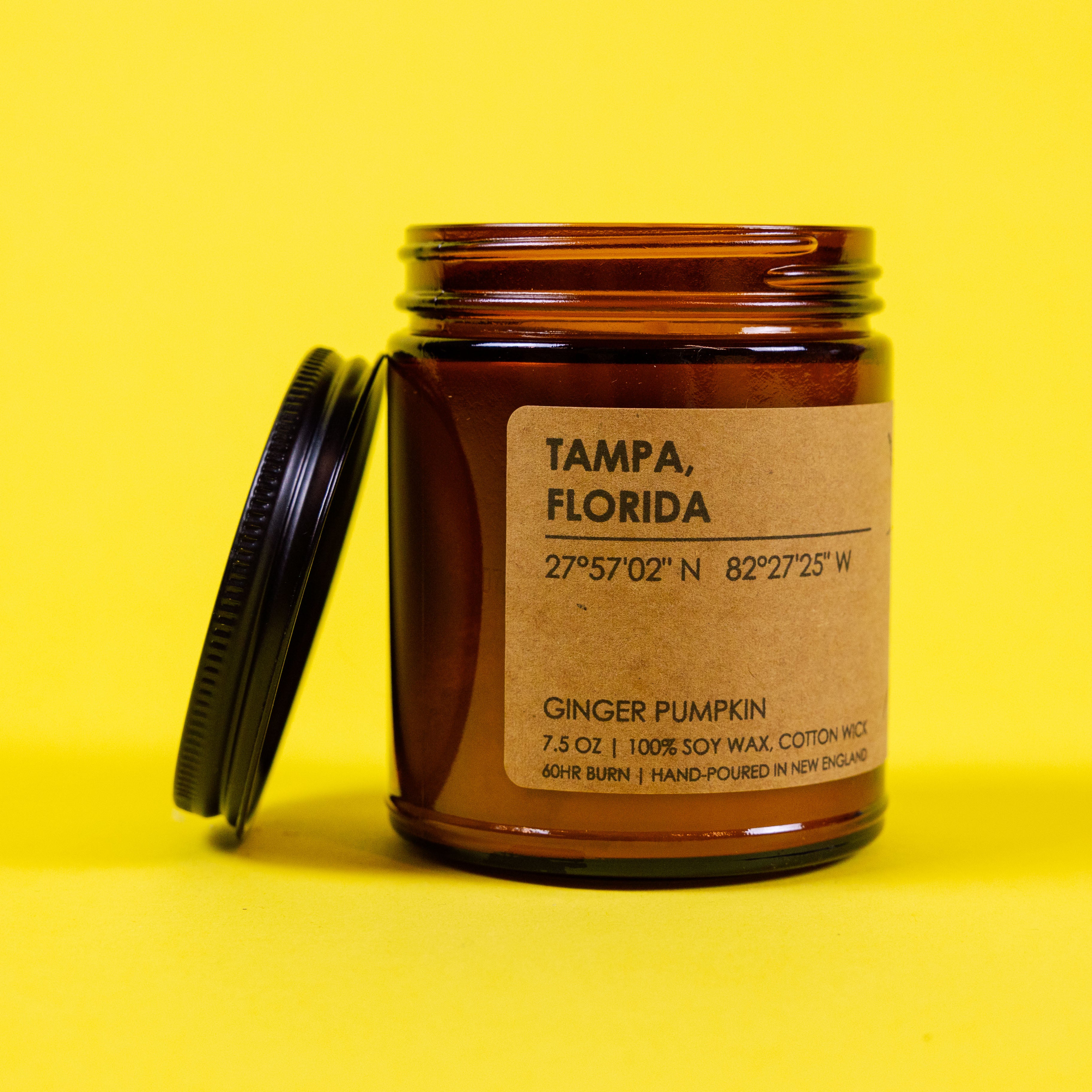 Tampa Map Candle - Ginger Pumpkin