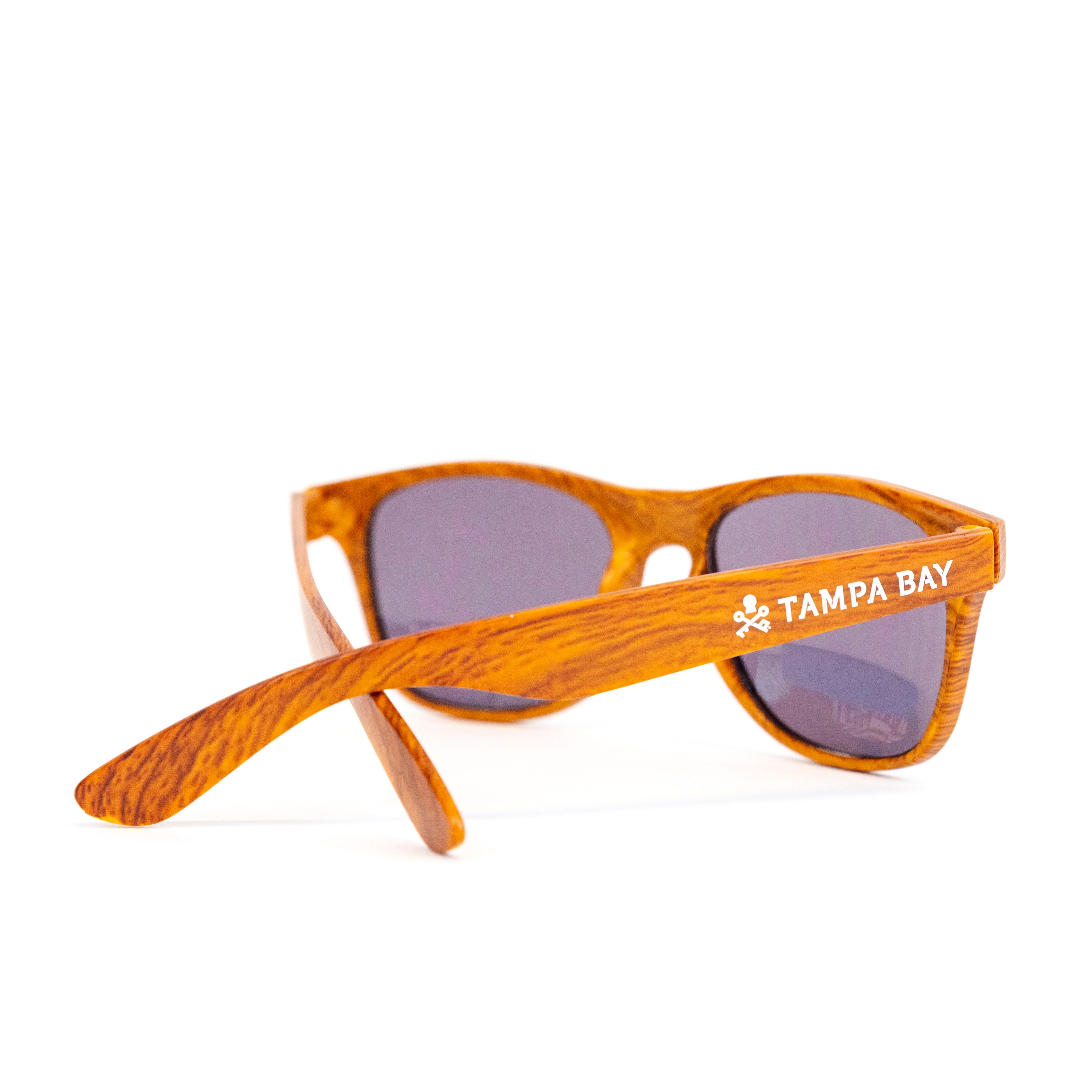 Tampa Bay Wood Finish Sunglasses