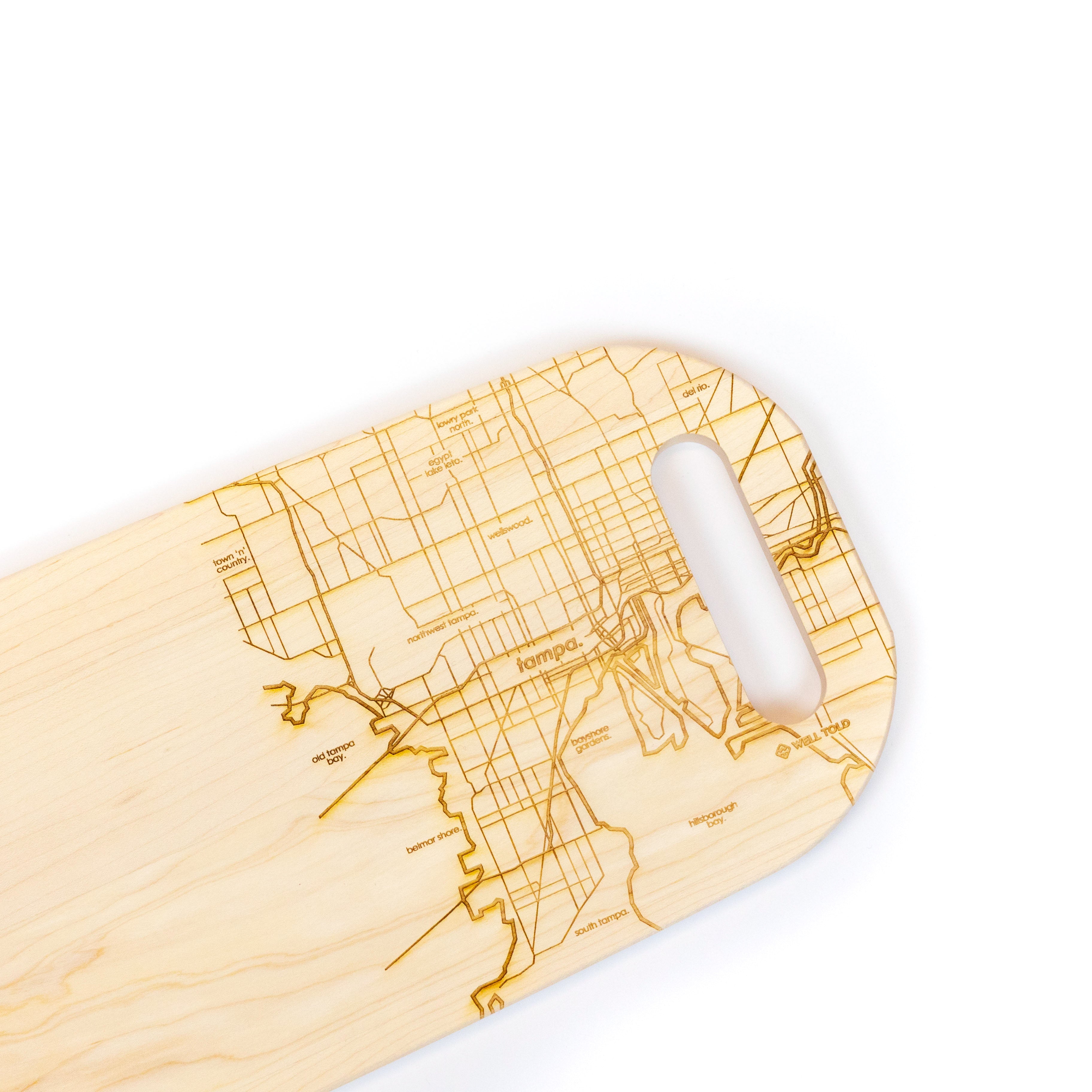 Tampa Bay Map Serving Board - Maple
