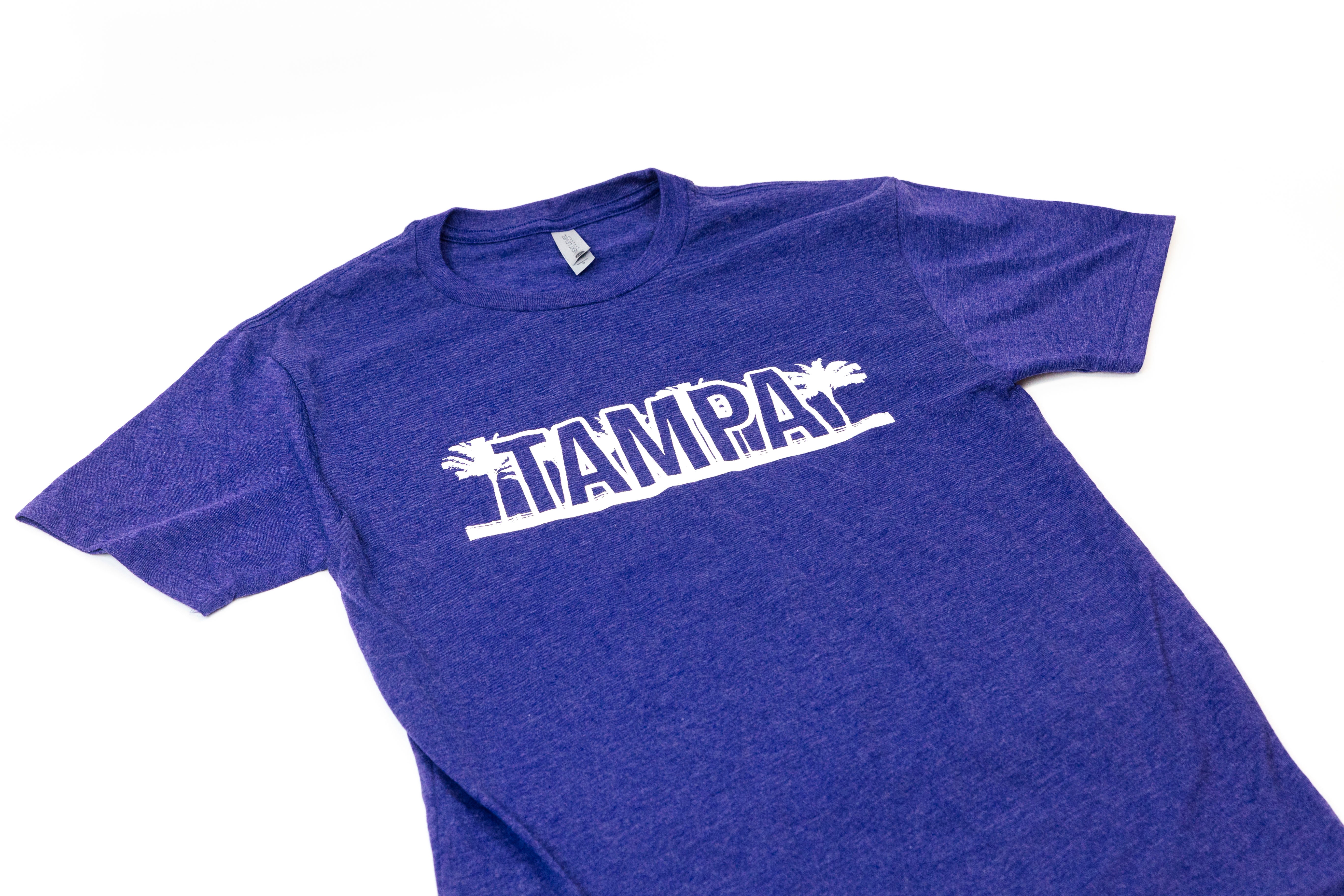 Tampa Palm Tree T-Shirt (Storm Blue)