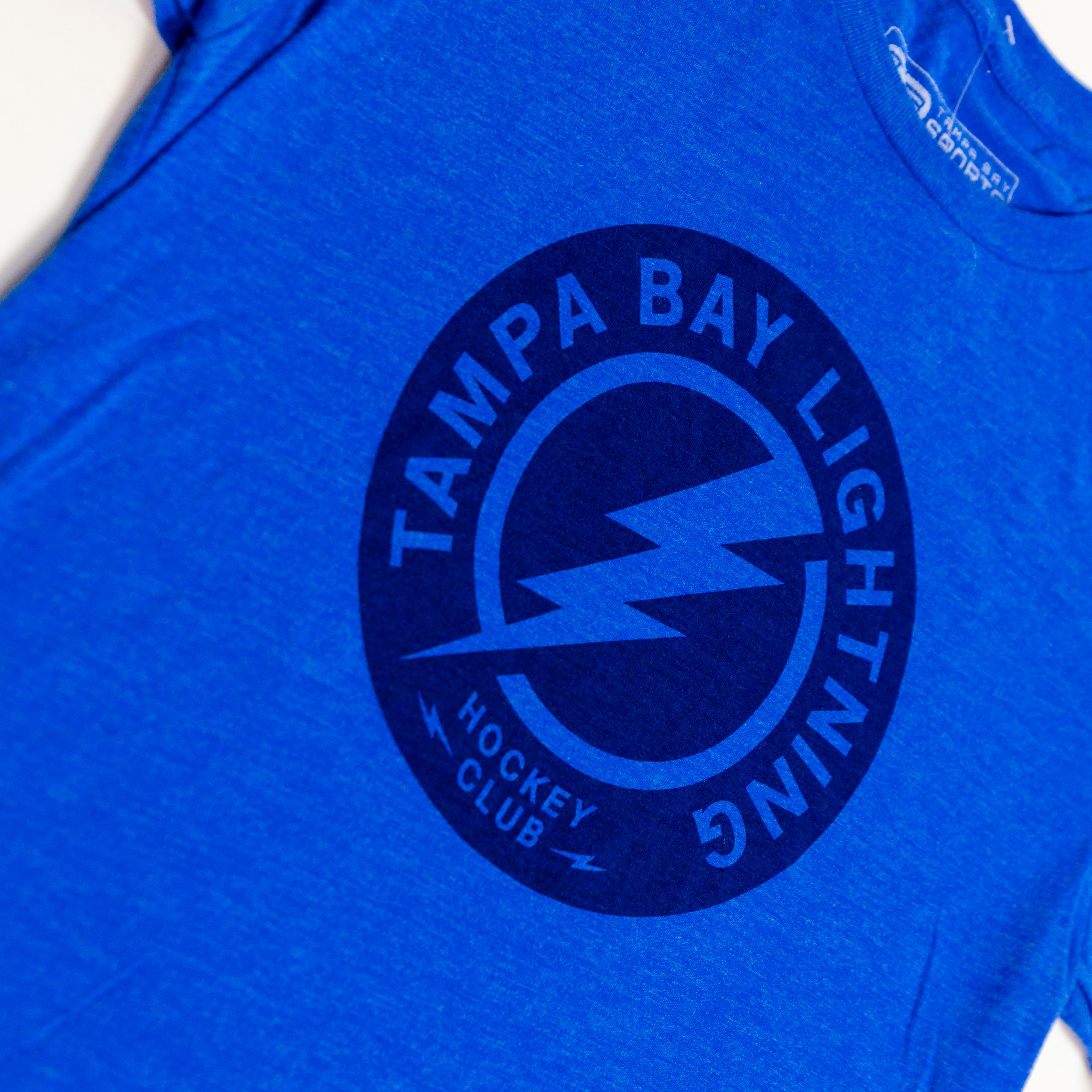 Men's Tampa Bay Lightning Shoulder Patch Logo Tee Grey / L